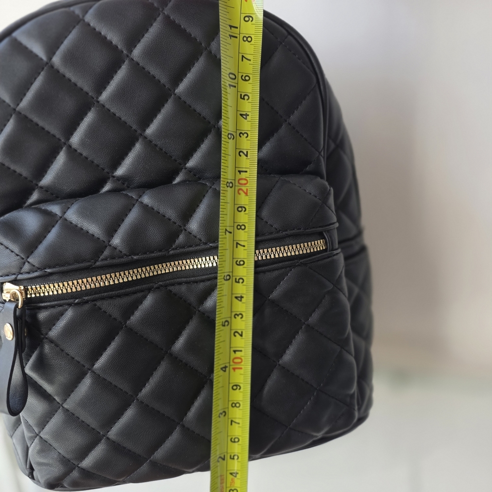 Quilted Black Backpack - Picture 8 of 9